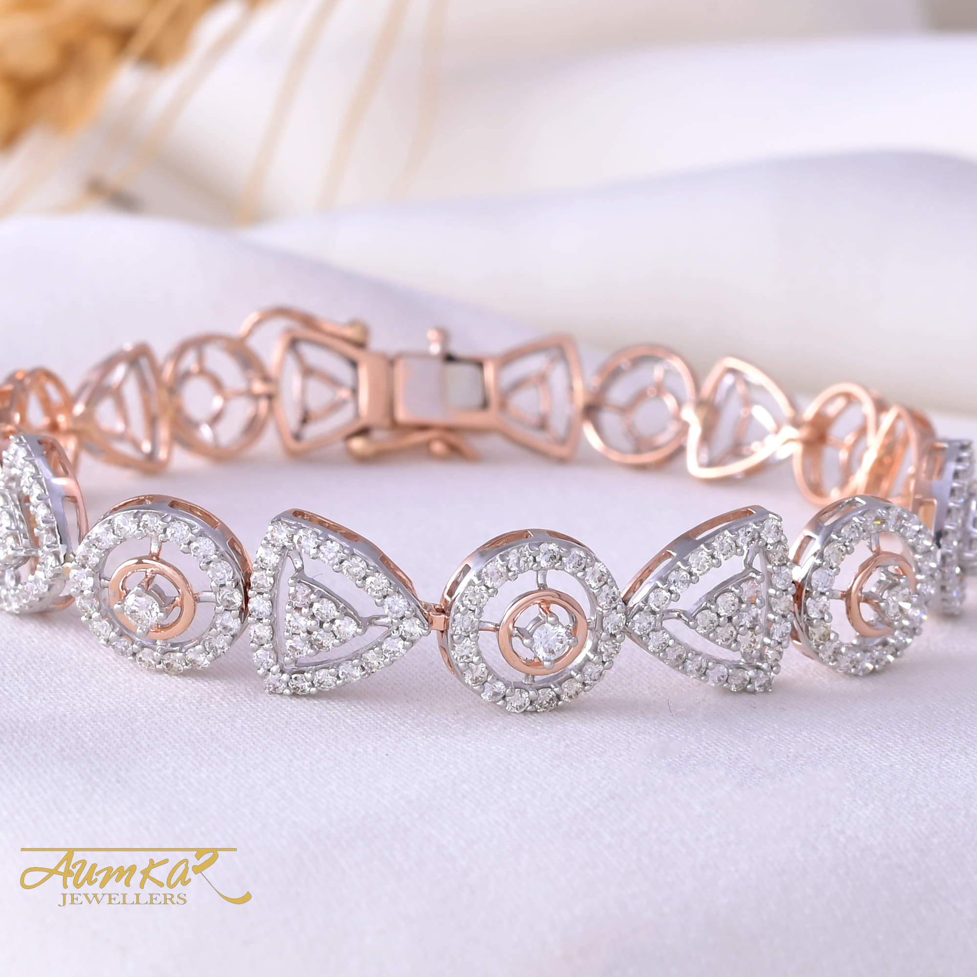 Diamond Tennis Bracelet For Women Geometric Design