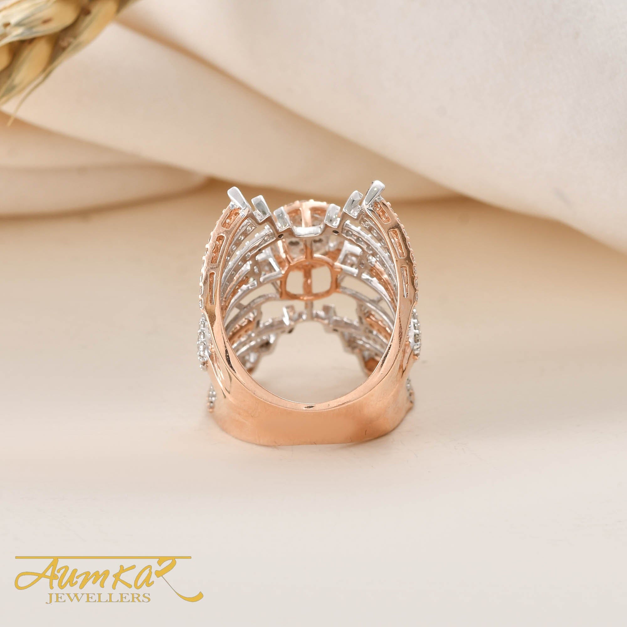 Wide Diamond Cocktail Ring For Women Statement Jewelry