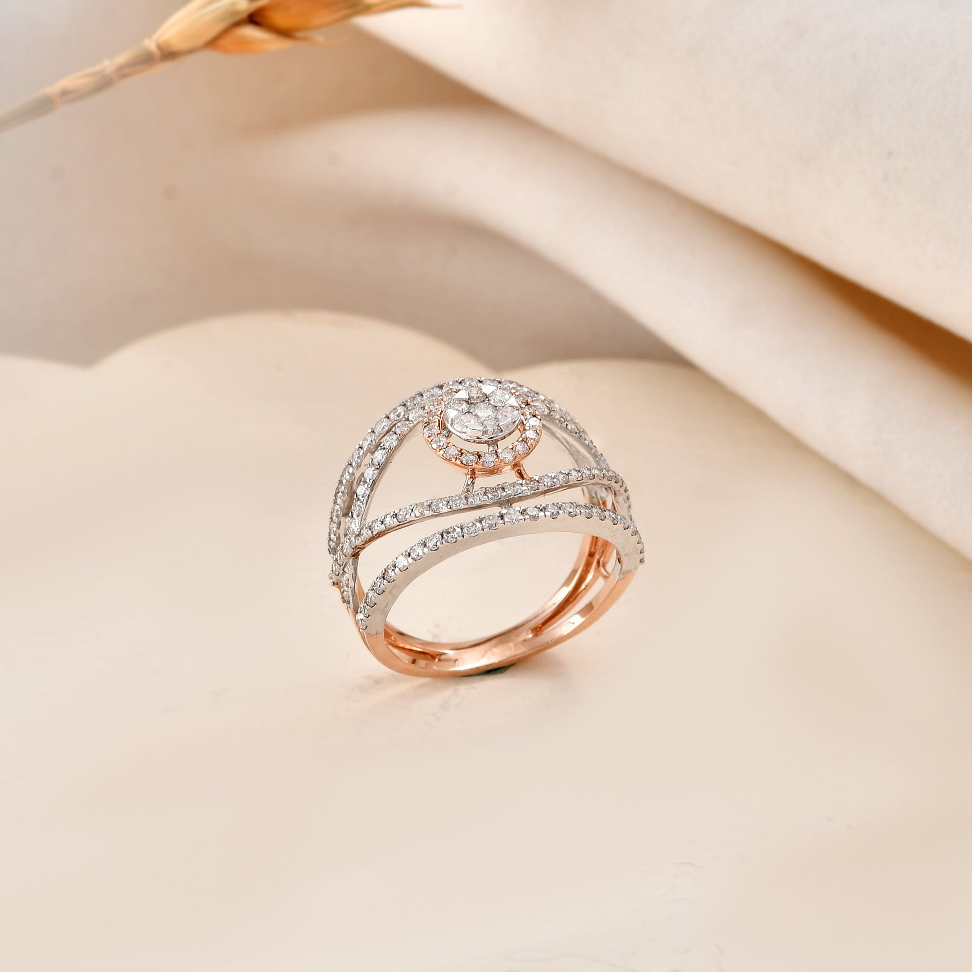 Luxury Diamond Cocktail Ring For Women Wedding Jewelry