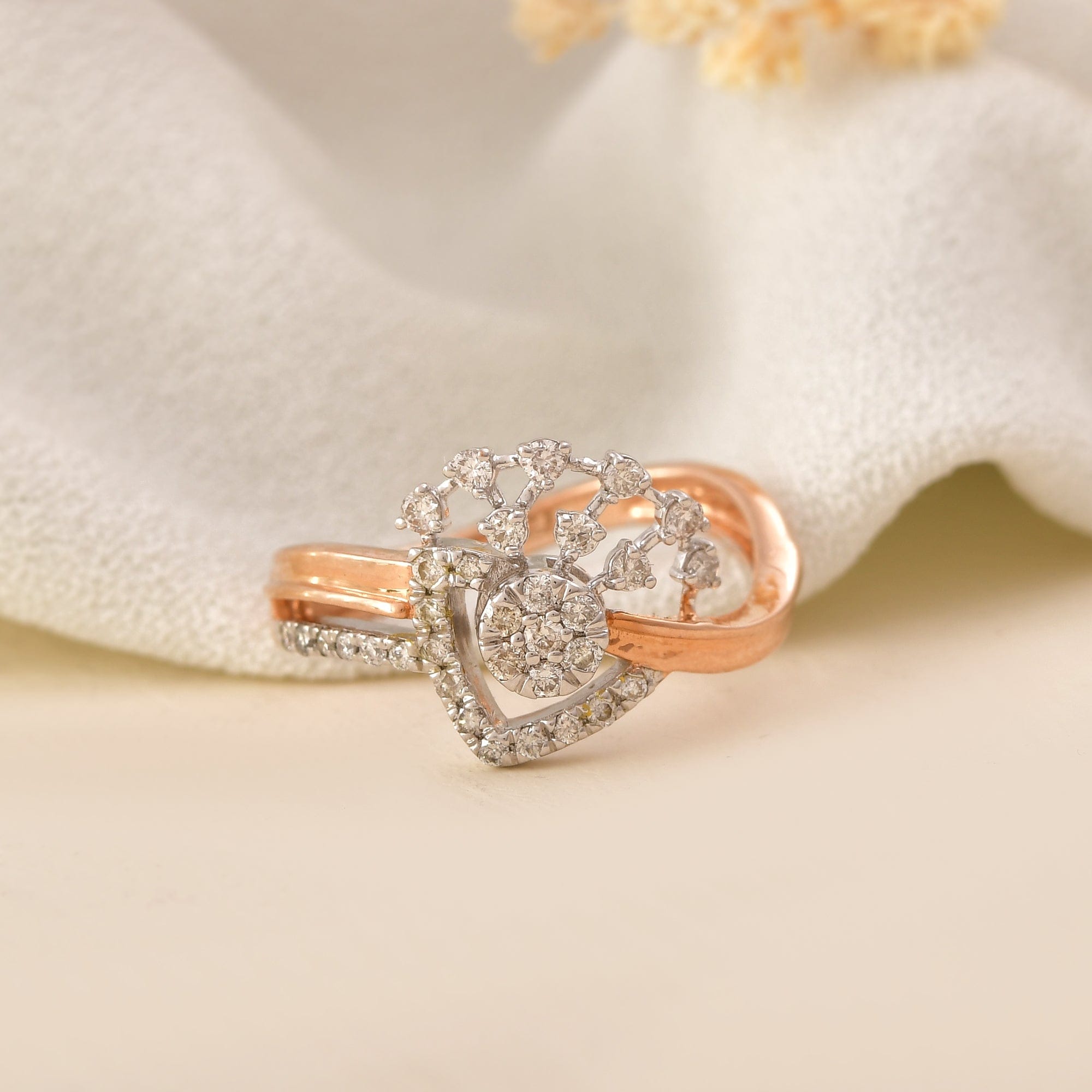 Heart Diamond Ring For Women Wedding Engagement