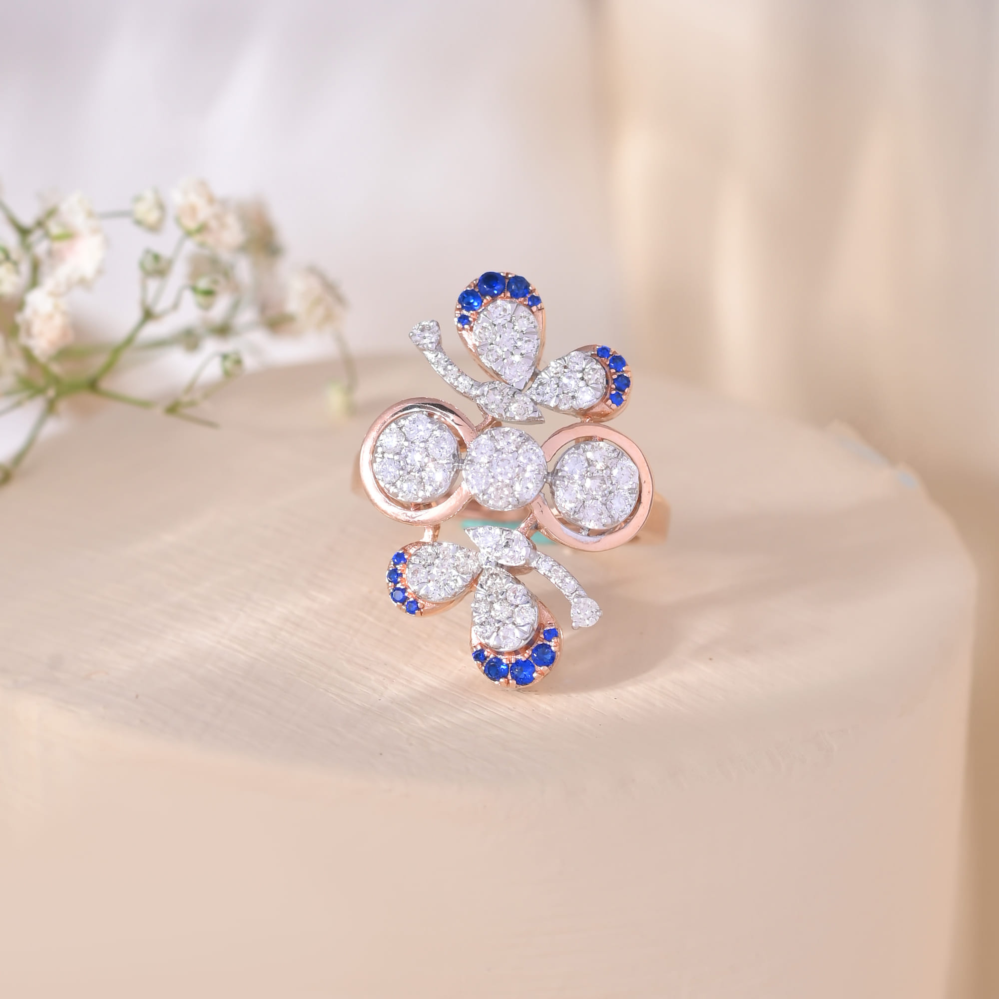 Blue Stone Cocktail Ring For Women Wedding Collection