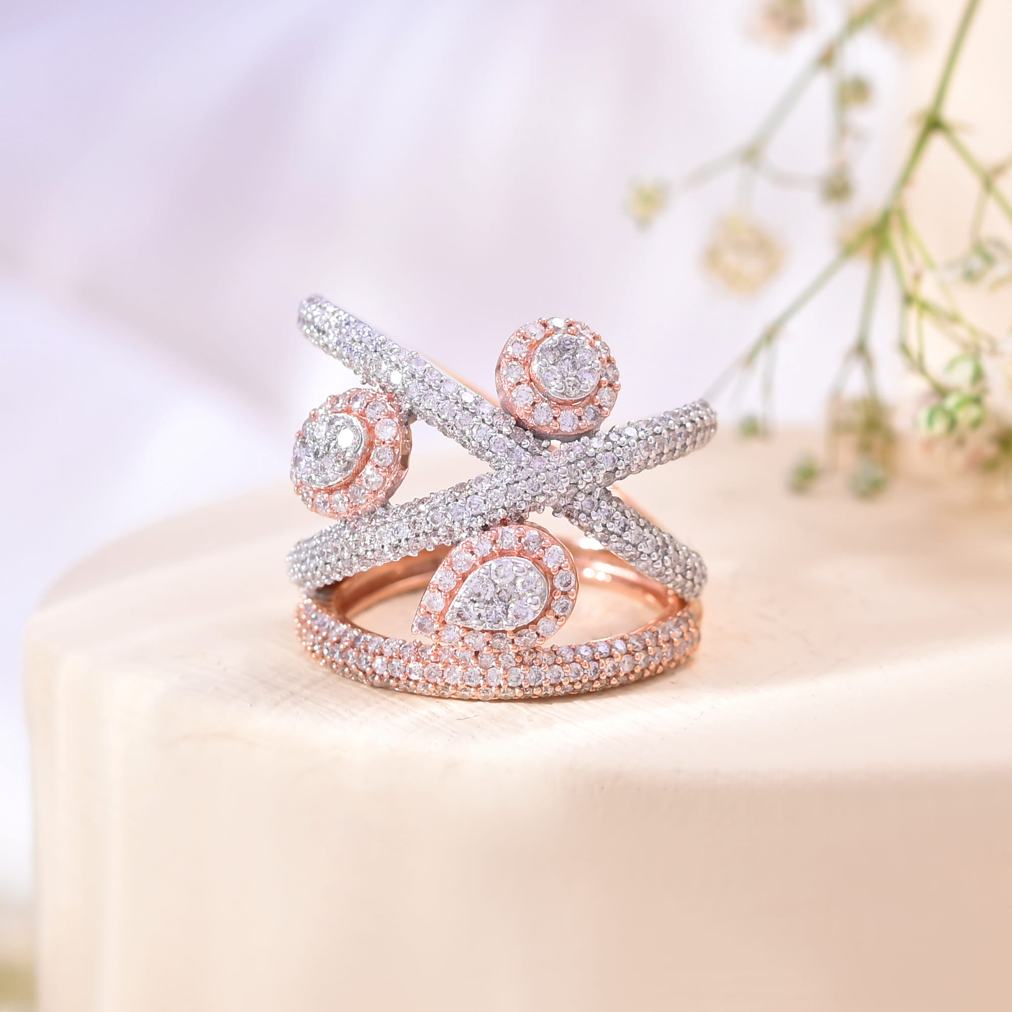 Designer Diamond Wedding Ring For Women Luxury Statement