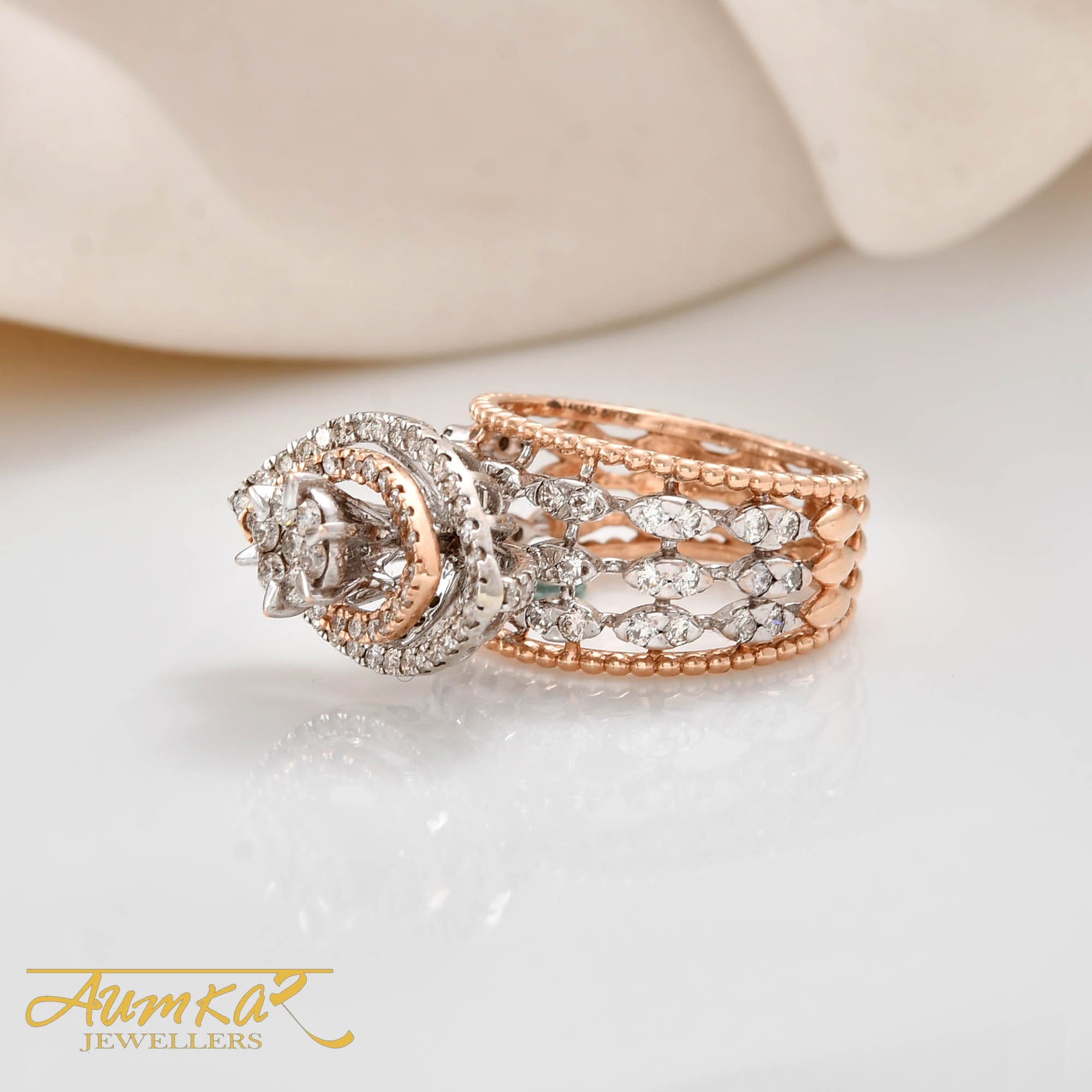 Women's Diamond Cocktail Ring Wedding Engagement Band