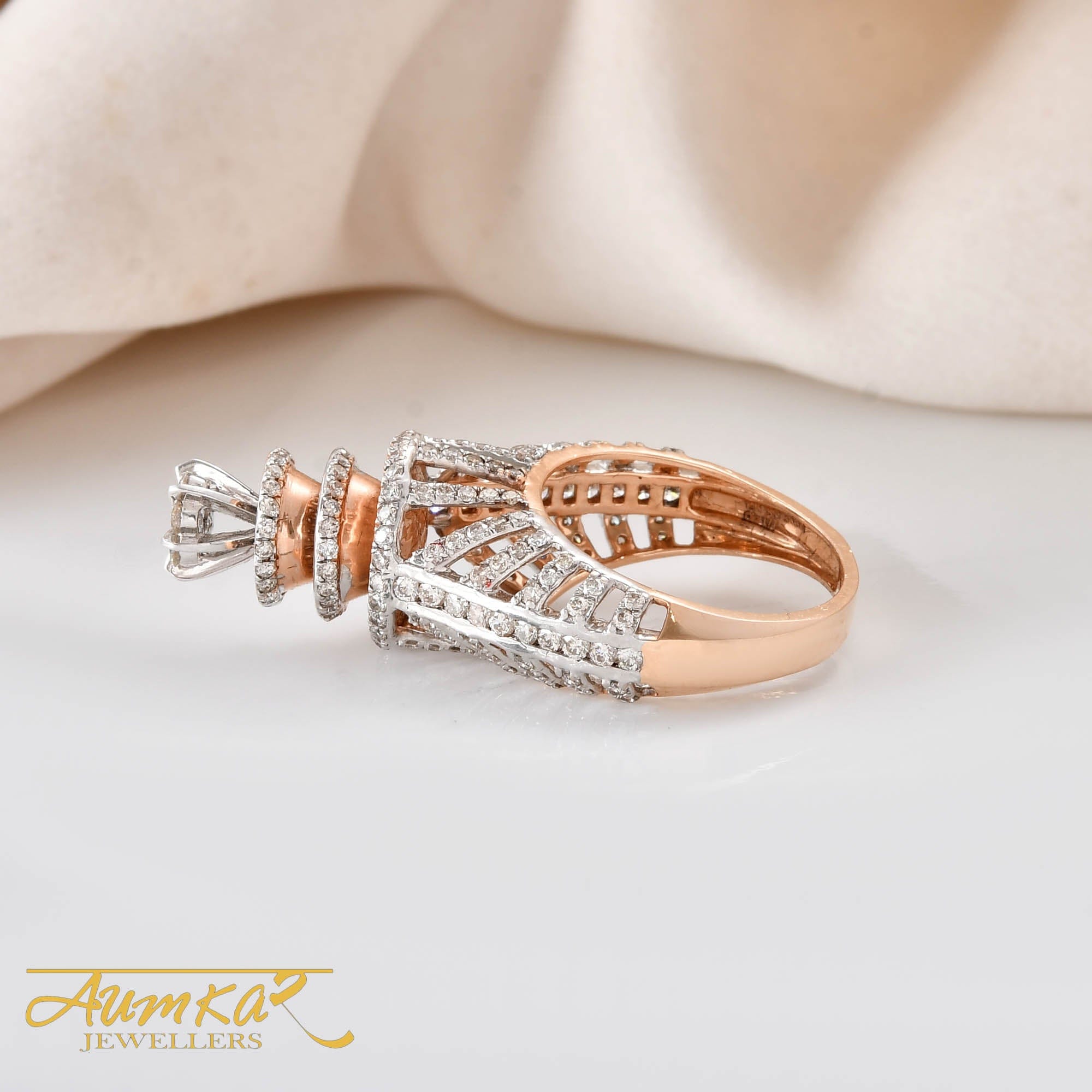 Luxury Diamond Cocktail Ring For Women Wedding Engagement