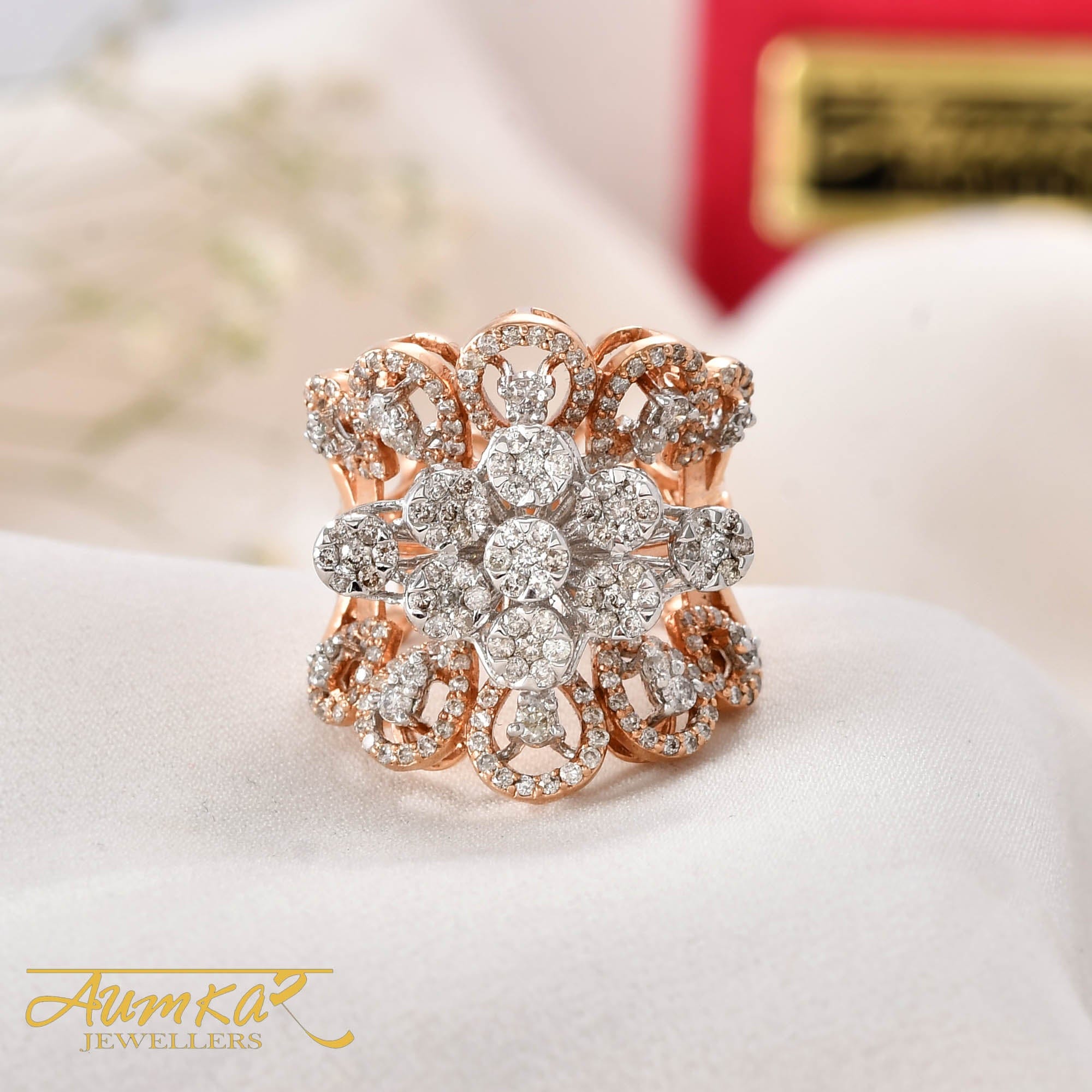 Luxury Diamond Cocktail Ring For Women Statement Jewelry