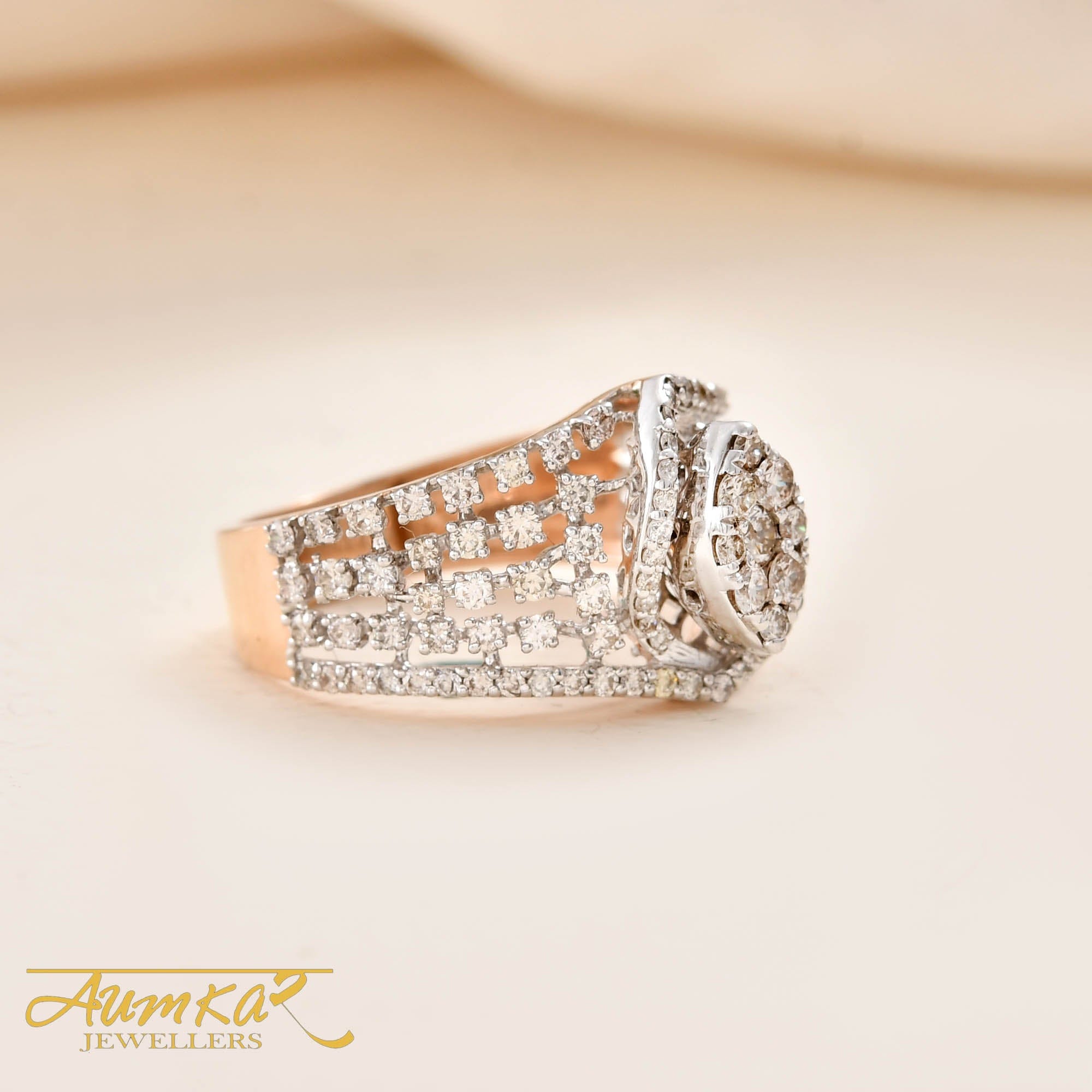 Diamond Cocktail Ring For Women Engagement Wedding Band