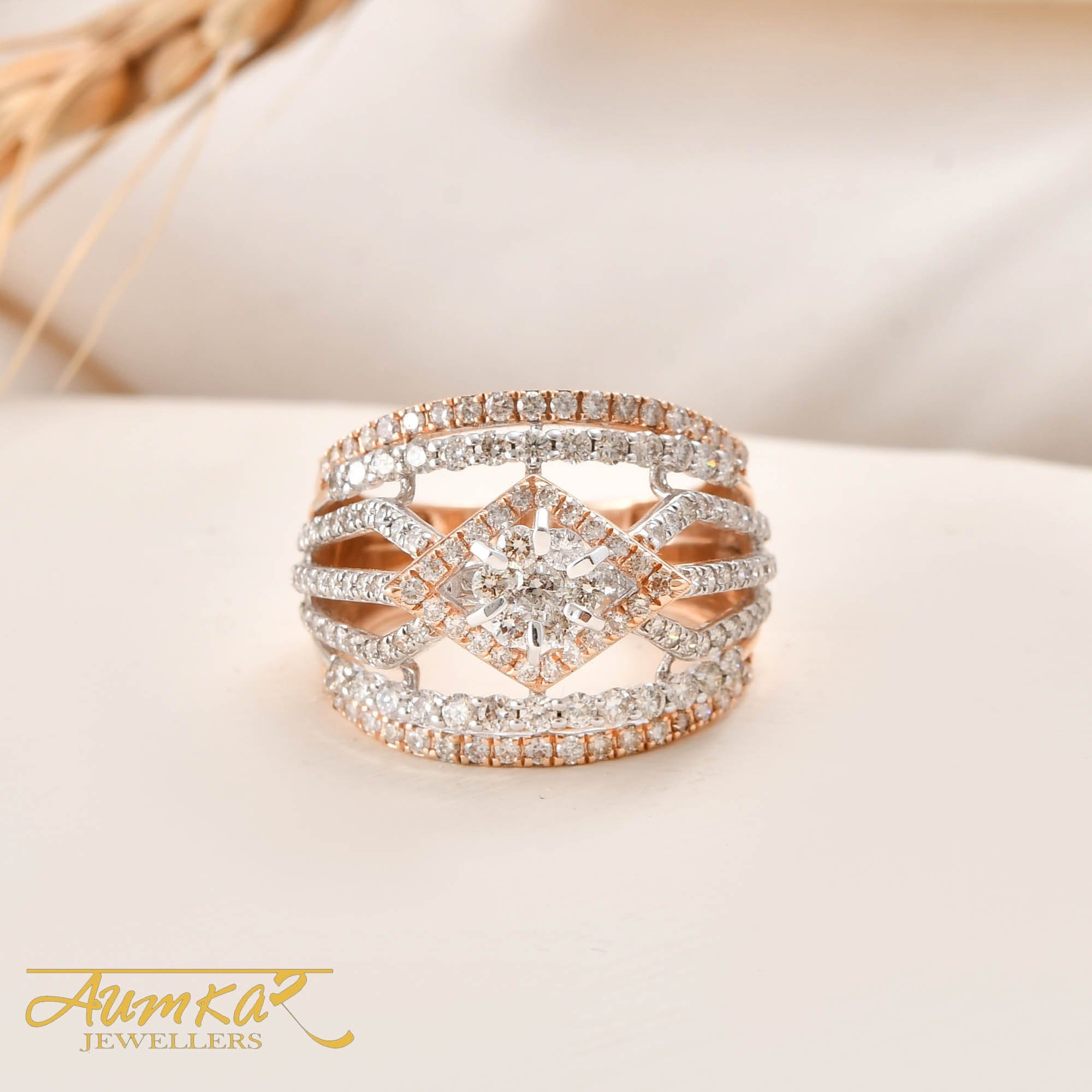 Diamond Cocktail Ring For Women Engagement Wedding Band