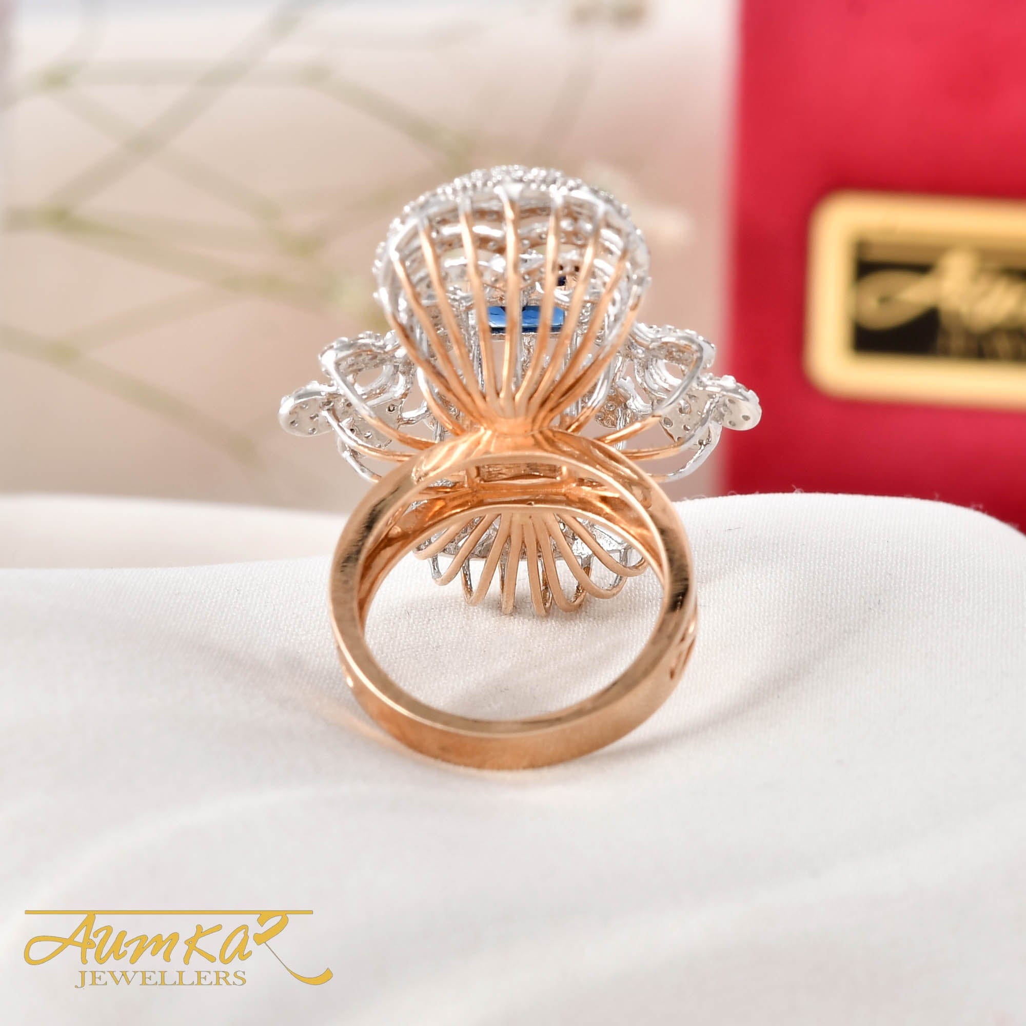 Luxury Diamond Cocktail Ring For Women Wedding Jewelry