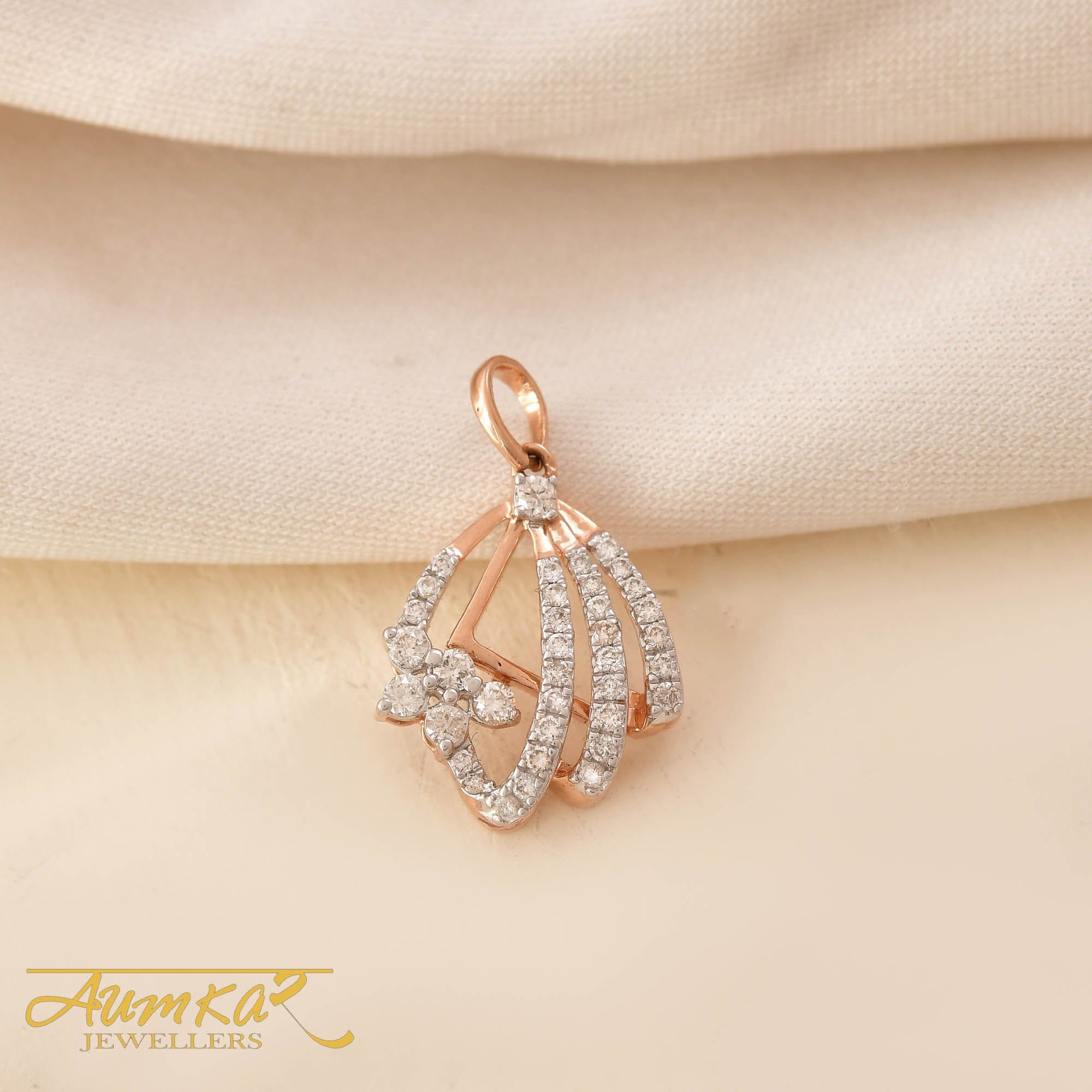 Rose Gold Diamond Pendant For Women Elegant Everyday Wear